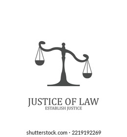 Justice Scales Law Court Lawyer Legal icon vector illustration template design