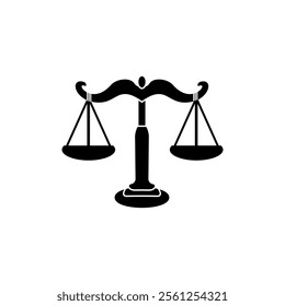 Justice Scales logo icon. Court icon. lawyer and justice icon logo vector.