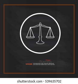 Justice scales silhouette.vector illustration.eps10.