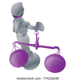 justice scales statue vector