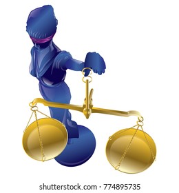 justice scales statue vector