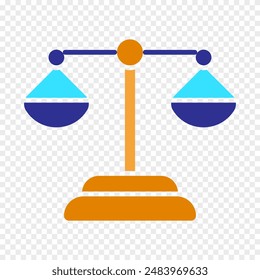 Icono de Justicia. Escalas, ley, equilibrio, equidad, tribunal, sistema legal, igualdad, juicio, decisión, Prueba, procedimientos legales, poder judicial, representación legal.