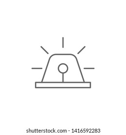Justice siren outline icon. Elements of Law illustration line icon. Signs, symbols and vectors can be used for web, logo, mobile app, UI, UX