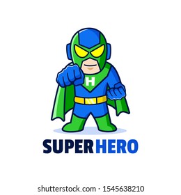 justice Super hero Mascot logo design 