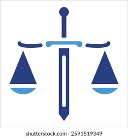 Justice Sword Icon Element For Design