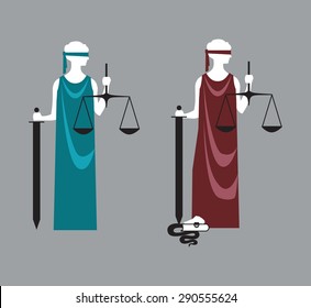 Justice symbol Themis Femida