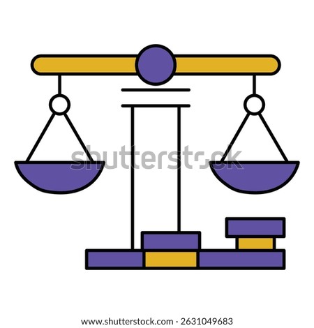 Justice System Banking Law vector Icon design with Gavel