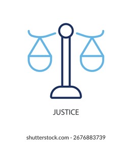 Ícones de vetor de linha fina Justice.