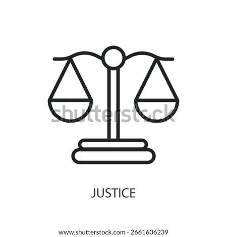 Justice thin line vector icons.