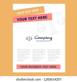 Justice Title Page Design for Company profile ,annual report, presentations, leaflet, Brochure Vector Background