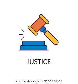 justice vector Filled Outline Icon Design illustration. Home Improvements Symbol on White background EPS 10 File