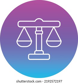 Icono del vector de justicia. Se puede usar para imprimir, móviles y aplicaciones web.