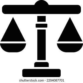 Icono del vector de justicia. Se puede usar para imprimir, móviles y aplicaciones web.