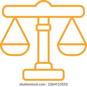 Icono del vector de justicia. Se puede usar para imprimir, móviles y aplicaciones web.