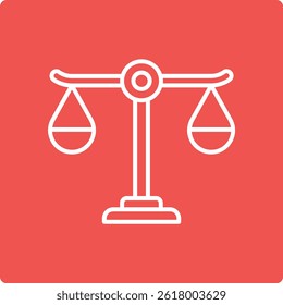 Icono de Vector de justicia. Se puede utilizar para aplicaciones de impresión, móviles y de Web.