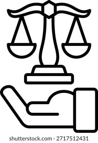 Icono de Vector de justicia. Se puede utilizar para aplicaciones de impresión, móviles y de Web.