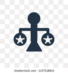 Justice vector icon isolated on transparent background, Justice transparency concept can be used web and mobile