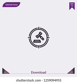 Justice vector icon. Modern, simple, isolated, flat best quality icon for web site designs or mobile apps. Vector illustration eps10.