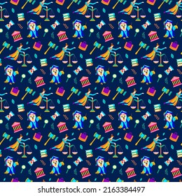 Justice Vector Seamless Pattern. Awesome for classic product design, fabric, backgrounds, invitations, packaging design projects. Surface pattern design.