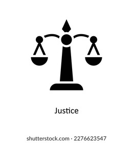 Justice Vector Solid Icons. Simple stock illustration stock