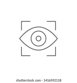 Justice vision outline icon. Elements of Law illustration line icon. Signs, symbols and vectors can be used for web, logo, mobile app, UI, UX