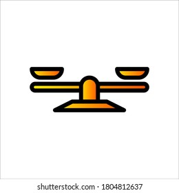justice weight scale measurement vector illustration. good for law office or industry.