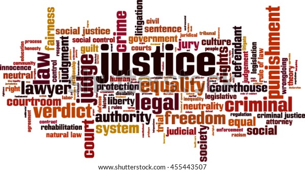 Justice Word Cloud Concept Vector Illustration Stock Vector (Royalty ...