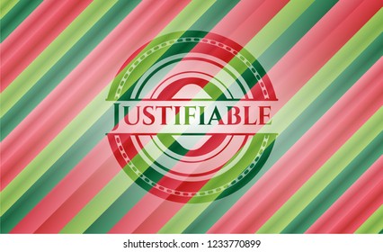 Justifiable christmas emblem.
