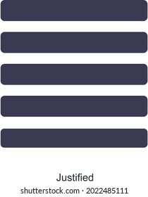 Justified or Editing Tools Icon Concept