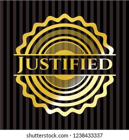 Justified gold emblem
