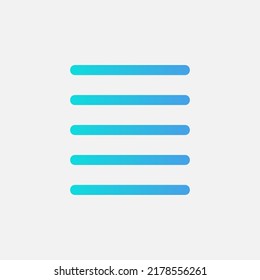 Justify icon in gradient style about text editor, use for website mobile app presentation