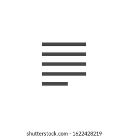 Justify icon isolated on white background. Display option symbol modern, simple, vector, icon for website design, mobile app, ui. Vector Illustration