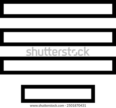 justify icon. Thin linear style design isolated on white background