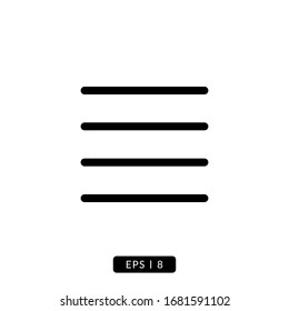Justify Icon Vector - Line