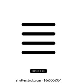 Justify Icon Vector - Sign or Symbol