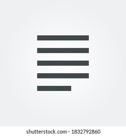 justificar el símbolo de icono izquierdo aislado en el fondo de degradado. Ilustración vectorial