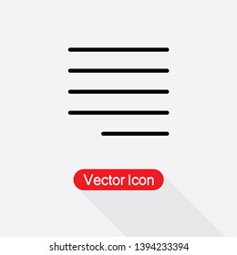 Justify Right Alignment Paragraph Icon Vector Illustration Eps10