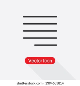 Justify Right Alignment Paragraph Icon Vector Illustration Eps10