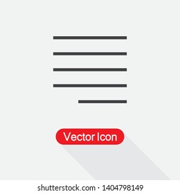 Justify Right Alignment Paragraph Icon Vector Illustration Eps10