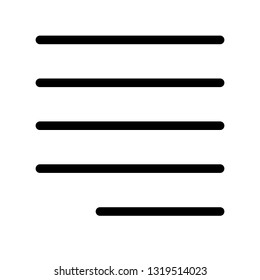 Justify right alignment paragraph-setting text layout-position format