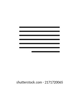 justify right editable stroke icon, Smart stroke icon