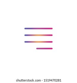 Justify Right  - Line Vector Icon