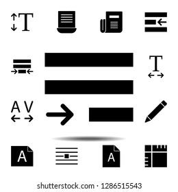 justify text icon. Simple glyph, flat vector of Text editor set icons for UI and UX, website or mobile application