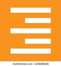 Justify text icon, stock vector illustration, EPS10.