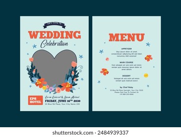 Justine Wedding Invitation Template, Wedding Invites, save the date, Birthday Invites, Video Invites, E-Cards.