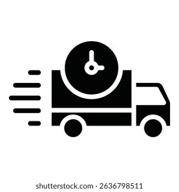 Just-In-Time Icon Bold Style For Various Design Purposes