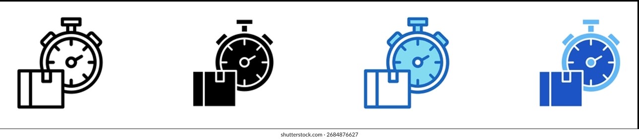 Just-In-Time  Icon Set Multiple Style Collection
