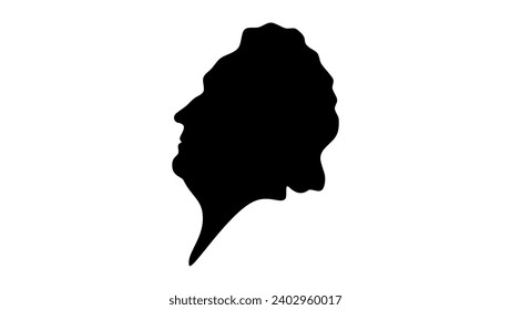  Justus von Liebig, schwarz, einzelne Silhouette