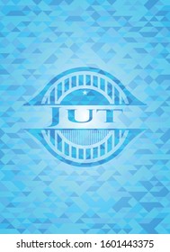 Jut sky blue mosaic emblem