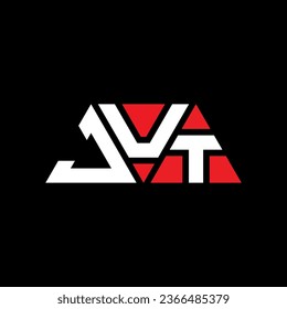 JUT triangle letter logo design with triangle shape. JUT triangle logo design monogram. JUT triangle vector logo template with red color. JUT triangular logo Simple, Elegant, and Luxurious design.